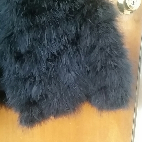 🎉HP🎉 NWT Jocelyn Jacbfei black fur/feather coat - Picture 4 of 8